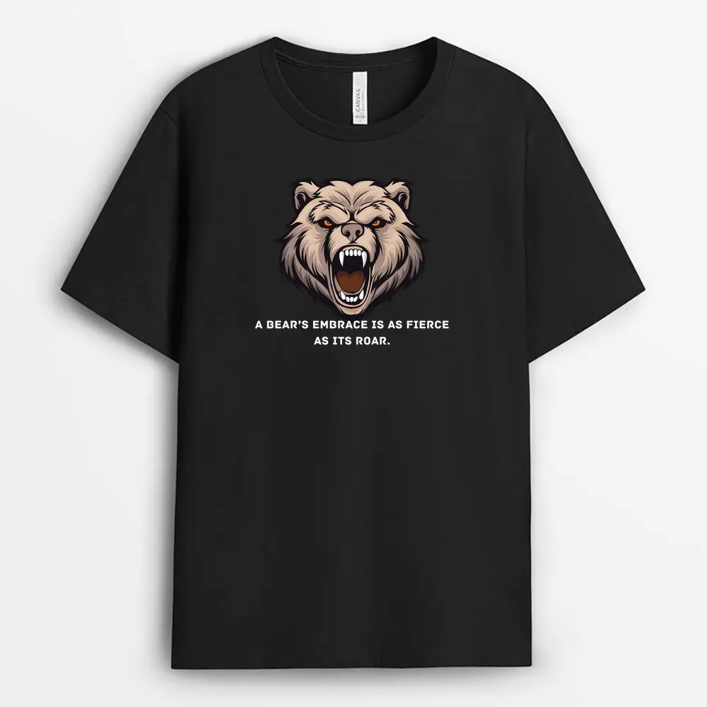 A Bears Embrace Is As Fierce As Its Roar Iuxtee T-Shirt - Black