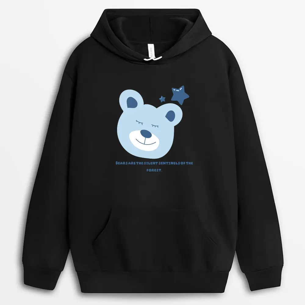 Bears Are The Silent Sentinels Of The Forest Iuxtee Hoodie - Black