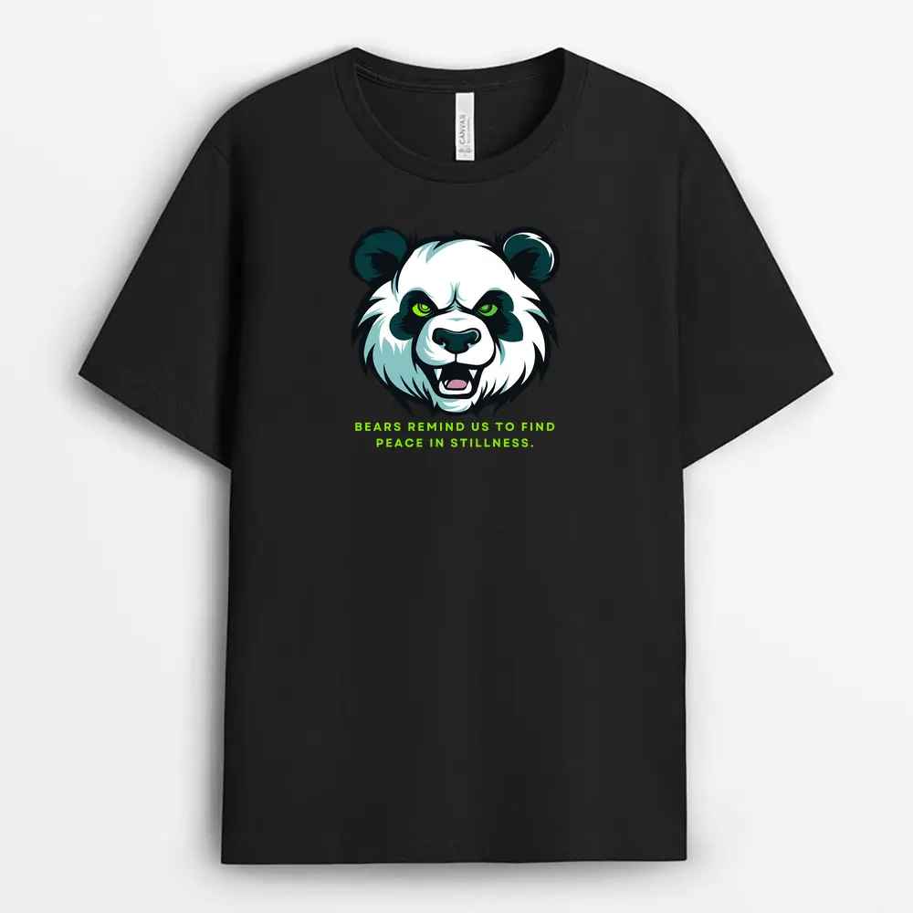 Bears Remind Us To Find Peace In Stillness Iuxtee T-Shirt - Black