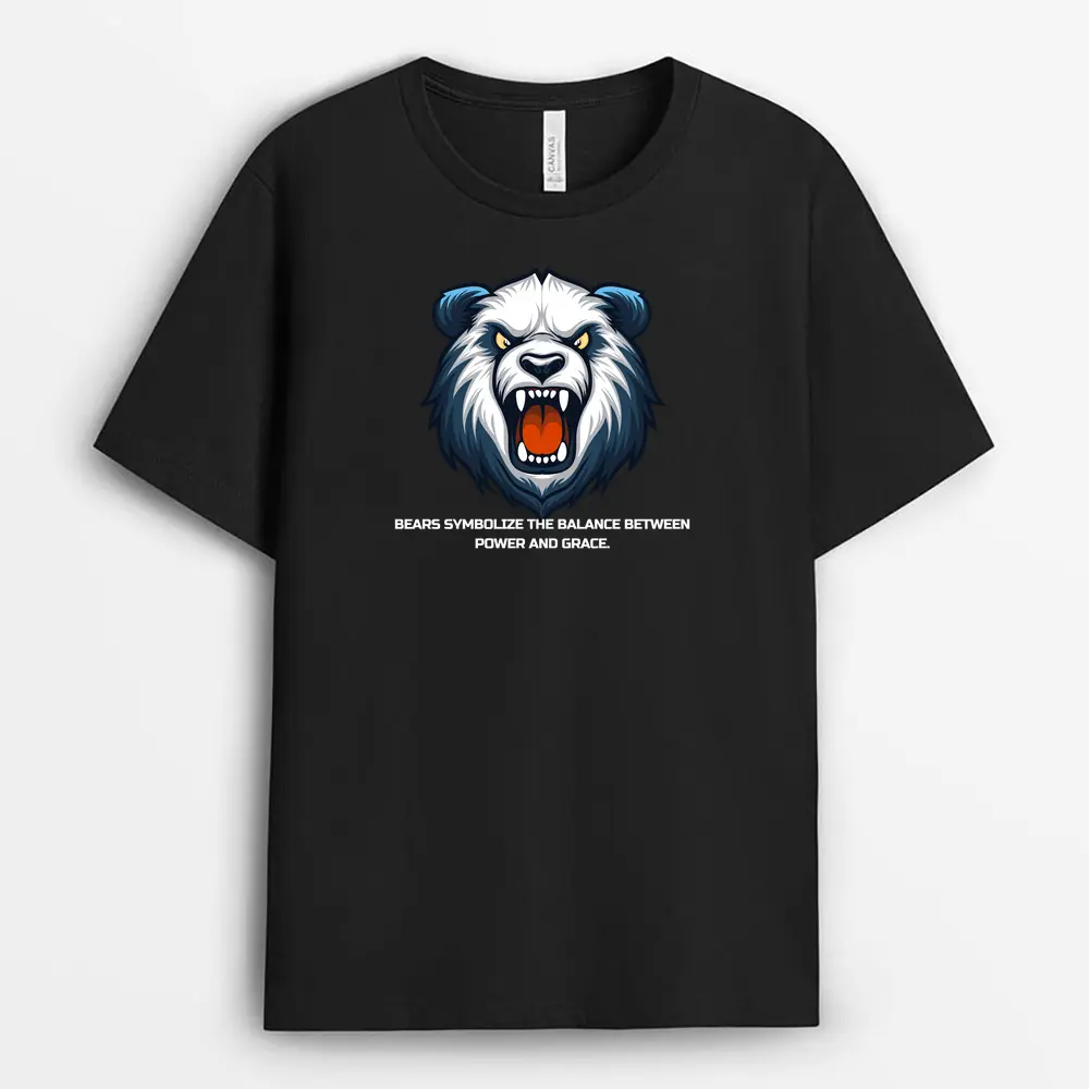 Bears Symbolize The Balance Between Power And Grace Iuxtee T-Shirt - Black