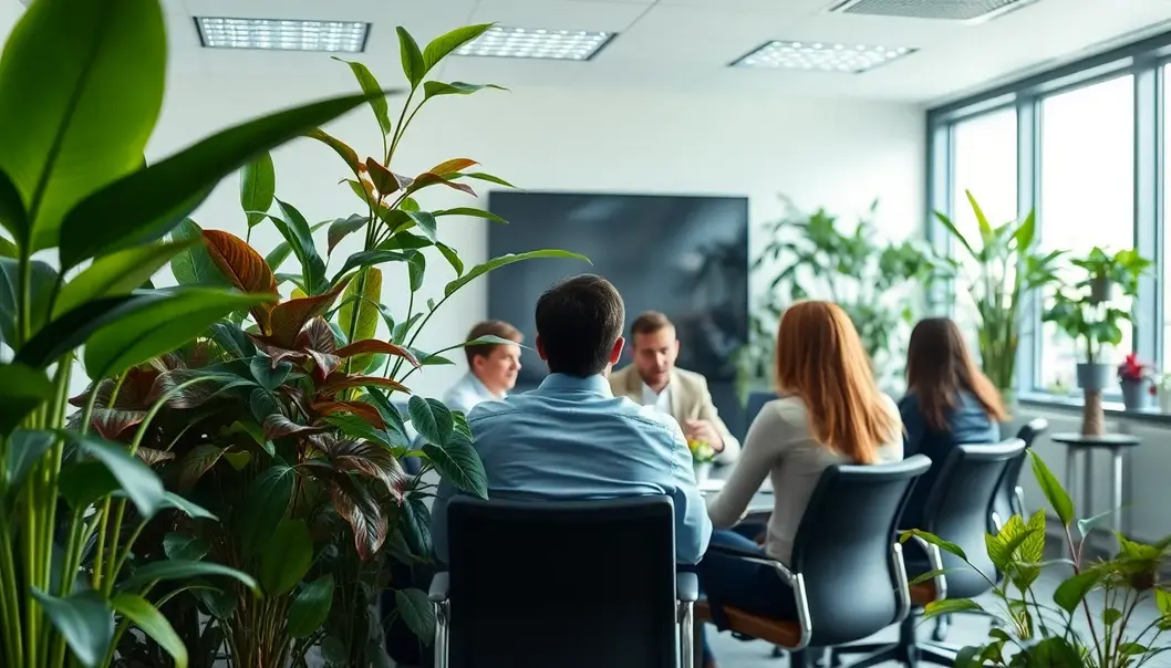 Office plants: not just decor, but attentive listeners.